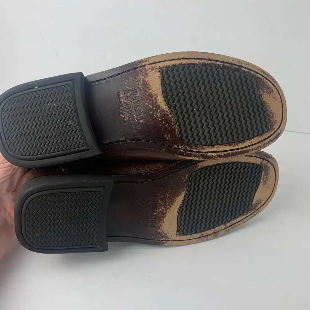 Johnston & Murphy Brown Leather Loafer Shoes Men's Size 8M Slip On Comfort